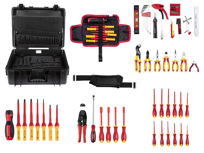 PARKSIDE® Coffret d'outils d'électricien. 83 pièces